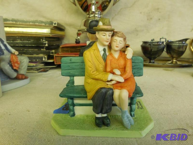 Norman Rockwell &quot Park Bench&quot figur...