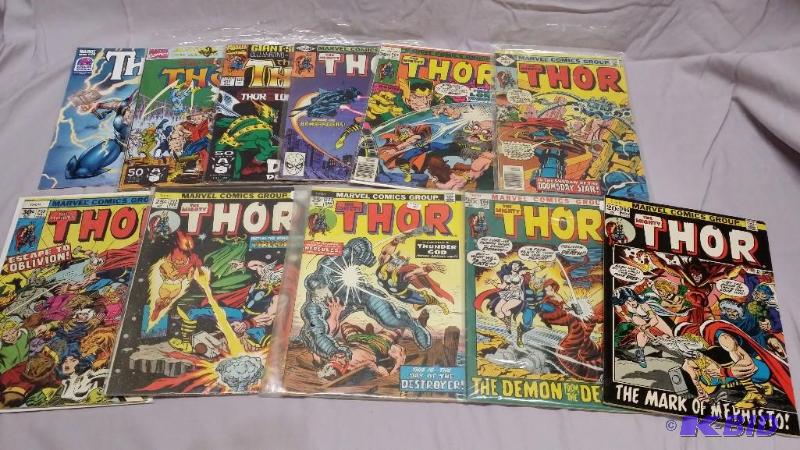 Lot of 11 Thor comics. Some bagged and some b...