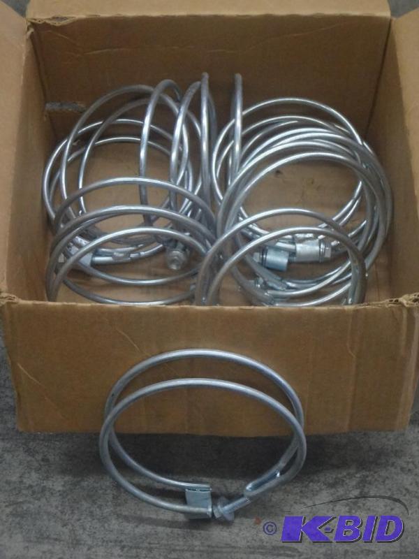 lot 34 image: Box Of 8" Industrial PipeHose Clamps...