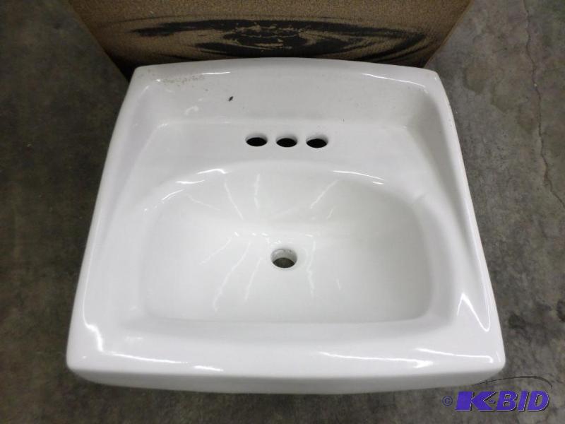 lot 79 image: American Standard Wall Hung Sink, Unused...