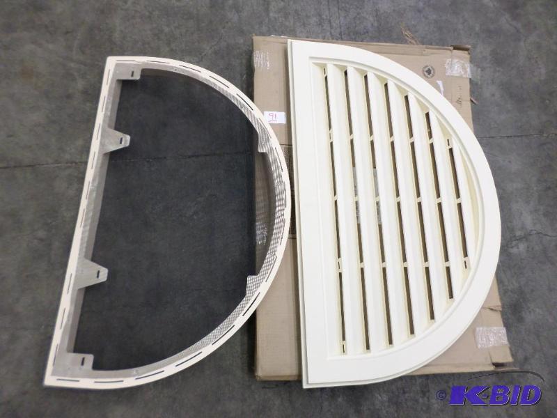 lot 91 image: 22&quotx34" Half Round Gable Vent, Unus...