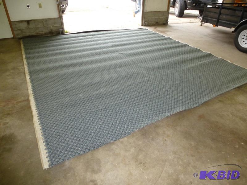 lot 12 image: Carpet Remnant 12, x 15 long carpet Dark bl...