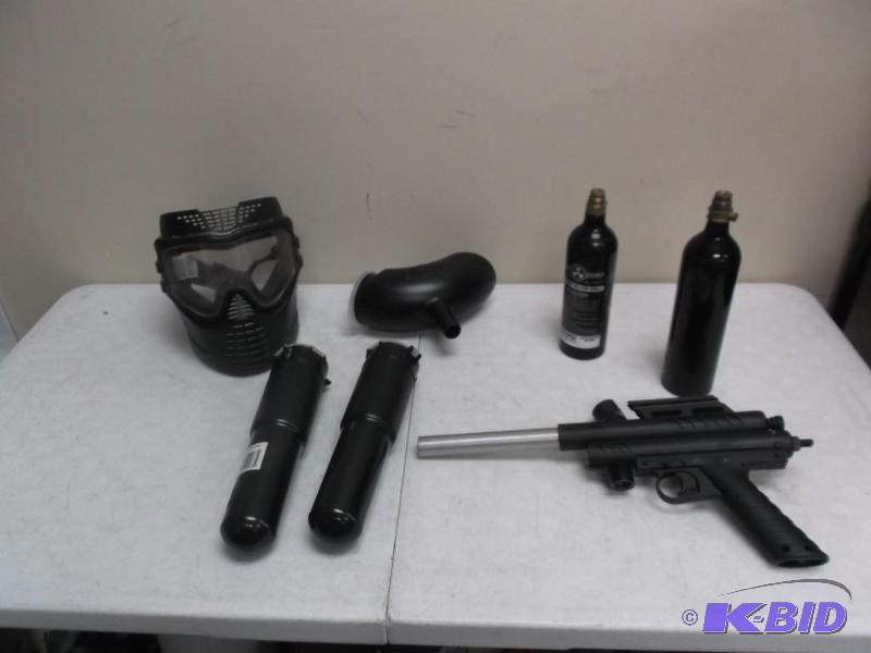 Lot Of Paint Ball Items, Gun Works Fine...
