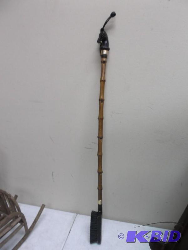 Vintage Bamboo Brush With Horse Head...