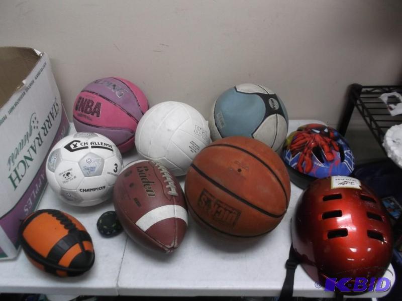 Lot of Sports Balls And Helmets&nbsp...