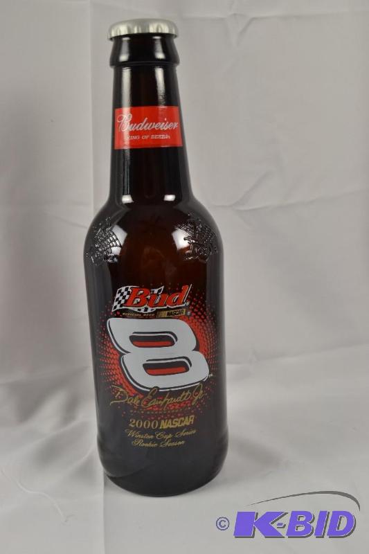 lot 9 image: Budweiser (Dale Earnhardt Jr) large glass bottle