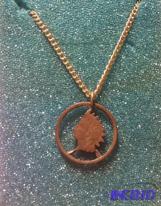 Vintage-Cut Out Coin Jewelry by Clines-Indian...