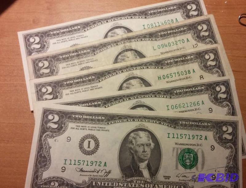 5-1976 Two Dollar Bills...