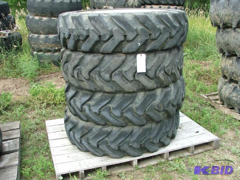 Lot of 4 Rims with tires, air filled, one tir...
