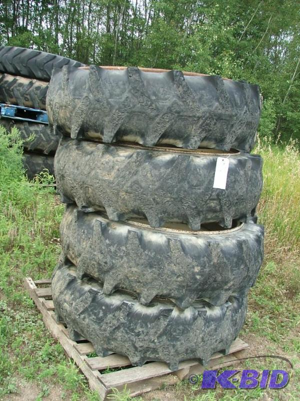 Lot of 4 tires and rims, foam filled, removed...