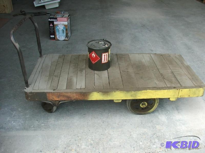 Nutting style wooden warehouse cart. 30&quot...