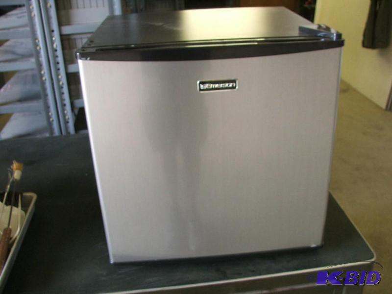 Stainless steel Dorm room refrigerator, in wo...