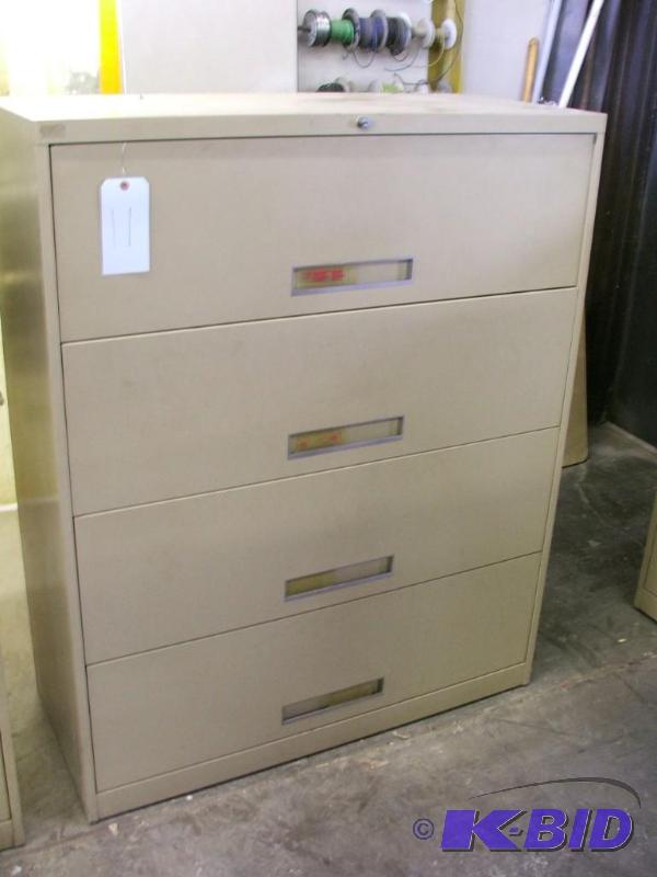 4 drawer lateral filing cabinet 42&quotx18&q...
