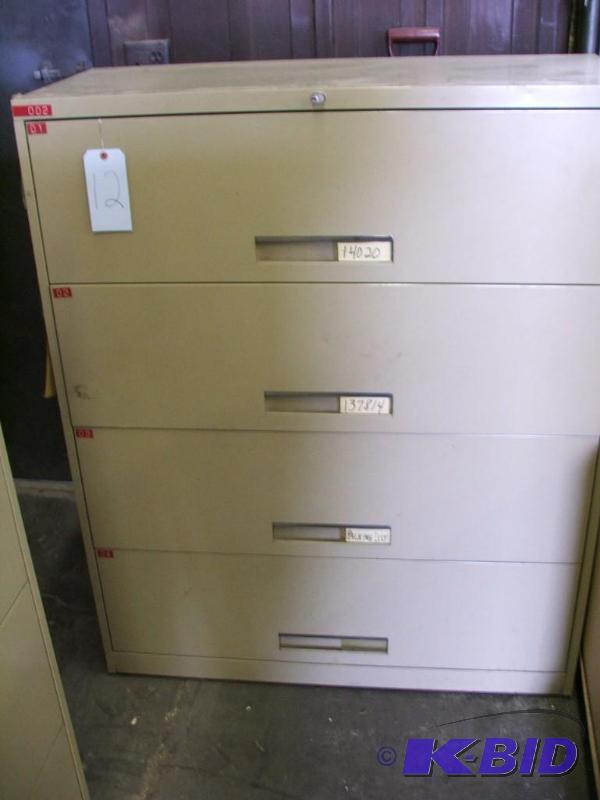 4 drawer lateral filing cabinet 42&quotx18&q...