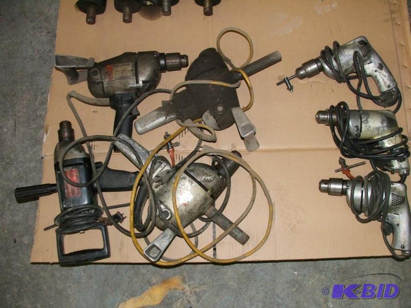 Lot of electric hand drills...