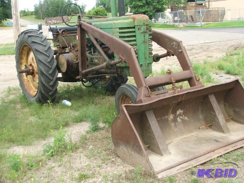 John Deere Model A tractor with loader