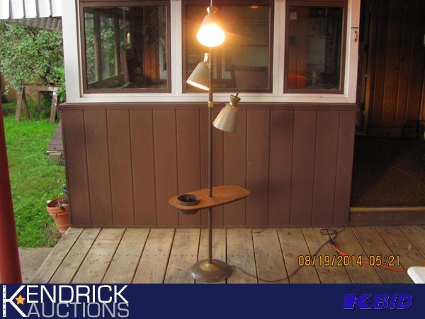 lot 12 image: Vintage Mid Century Floor Lamp Ashtray Table Thingy