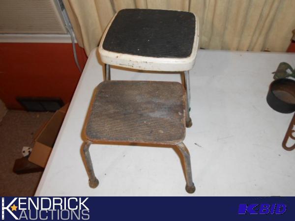 lot 143 image: 2 Vintage Step Stools