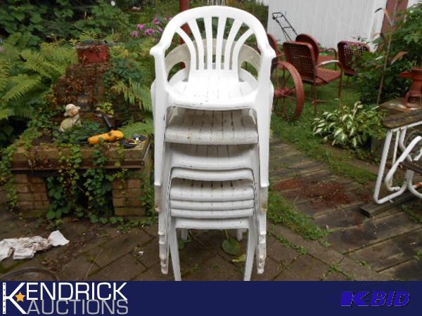 lot 156 image: Stack of 8 Plastic Chairs