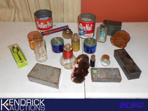 lot 182 image: Large Lot of Advertising, Tins, and Vintage Items