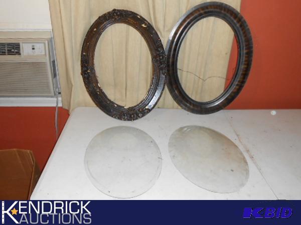 lot 203 image: 2 Antique Frames with Original Beveled Glass