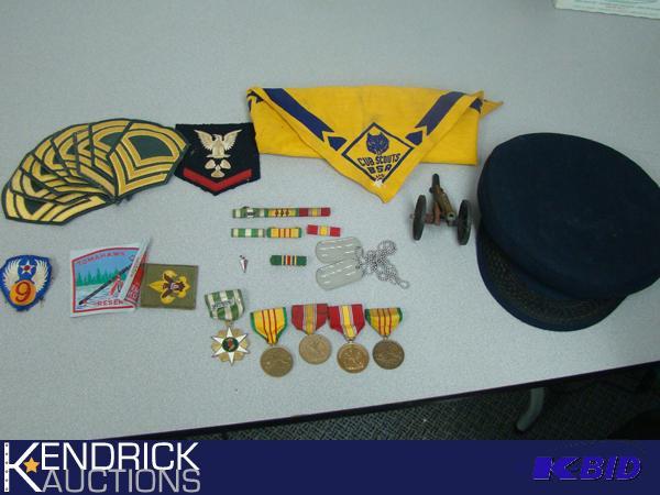 lot 230 image: Large Lot of Vintage Military and Boy Scout Items