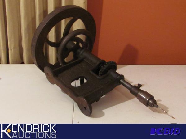 lot 33 image: Large Iron Steampunk Drill