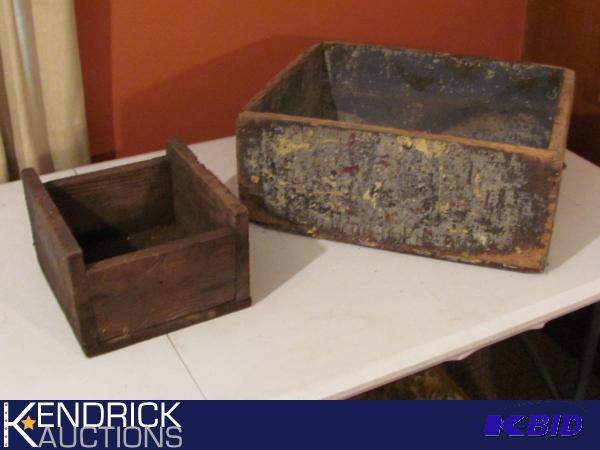 lot 61 image: Lot Of 2 Hand Made CratesBoxes