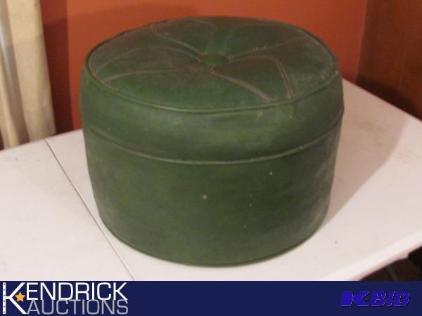 lot 62 image: Vintage Green Foot Stool