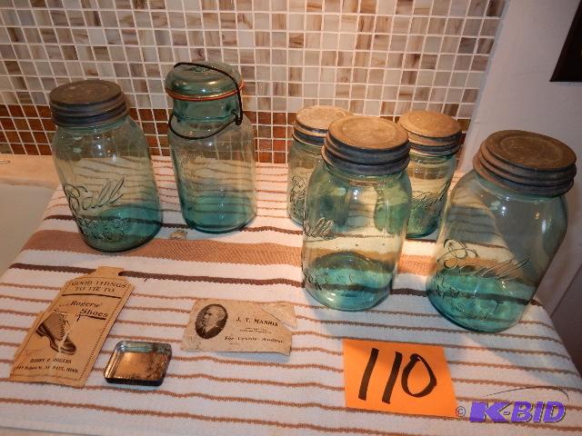 Blue, Ball Canning Jars