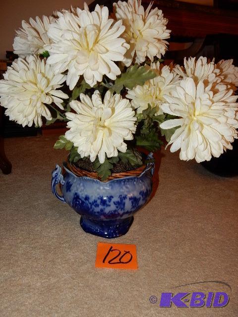 Blue Vase and Flowers