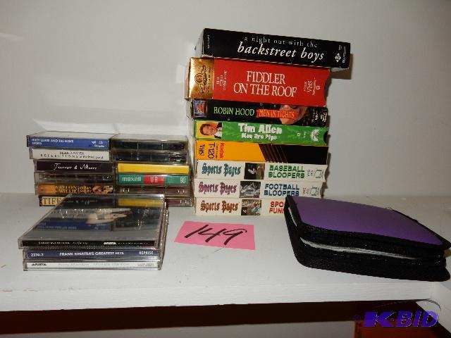 VHS, DVD, Cassette tapes