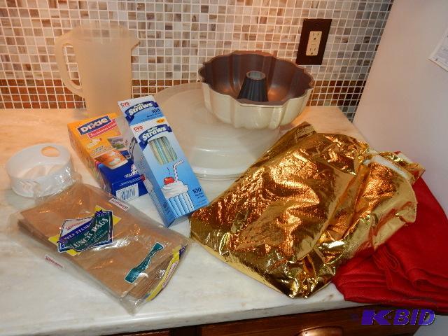 Table Cloths, storage containers, etc.