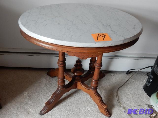 Marble top occasional table