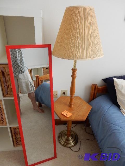 Table Lamp and Mirror