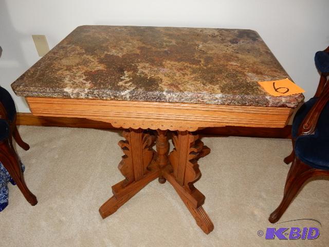 Marble top occasional table