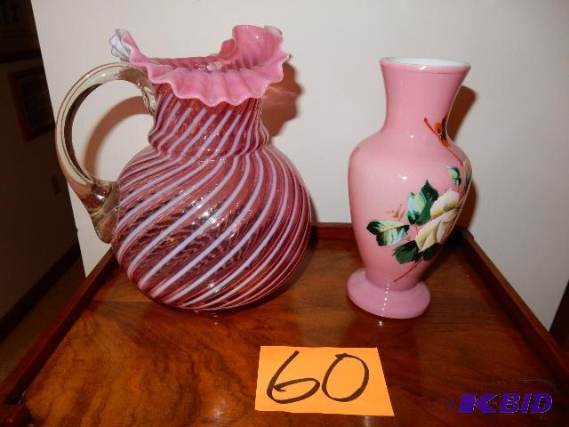 Pitcher and vase