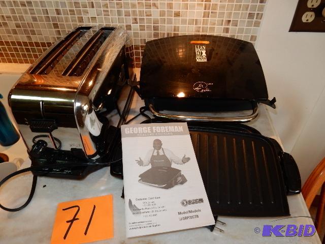George Foreman Grill and toastter