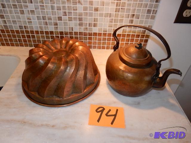 Copper Tea Pot and Jello Mold