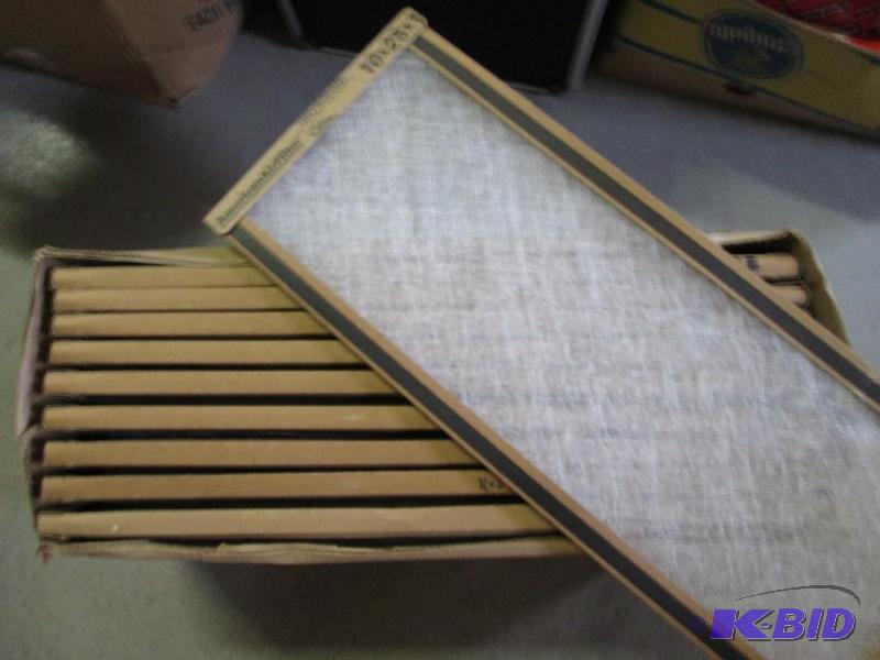 10 american air air filters, 10in x 25in...