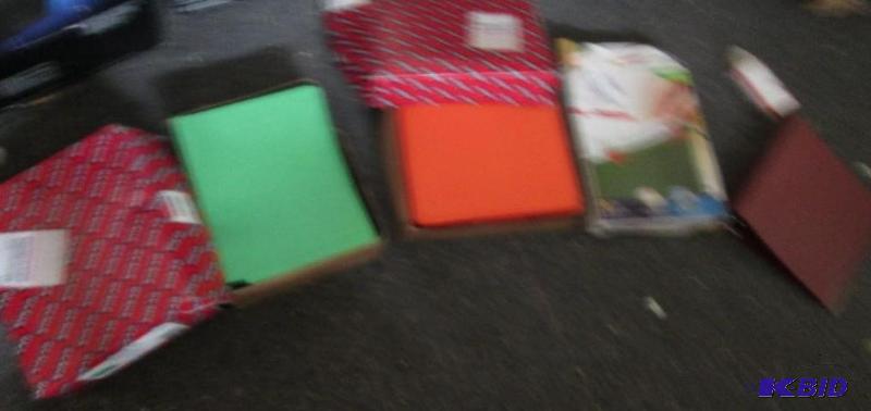 mixed lot of office supplies, binders, binder...