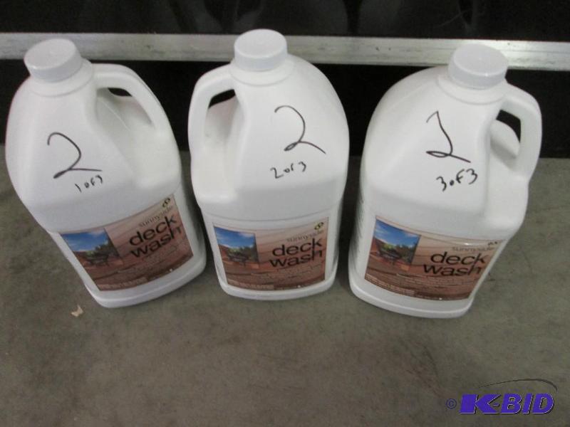 3 gallons of deck wash...