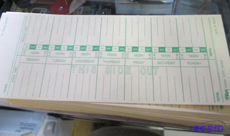 small lot of time cards...
