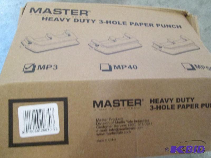 Master heavy duty 3-hole paper punch...