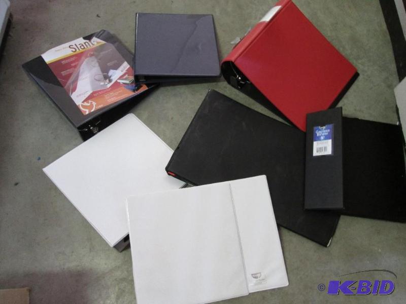 lot of 7 binders, normal, grapless, and wide ...