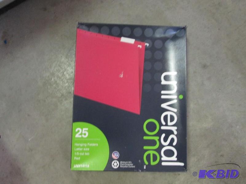 universal one hanging folders- red, 25 count...