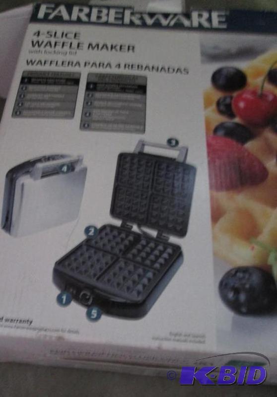 farberware 4-slice waffle maker with locking ...