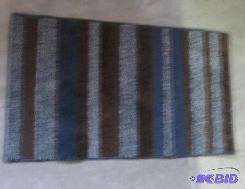 blue, brown striped rug34.5in x 20in...