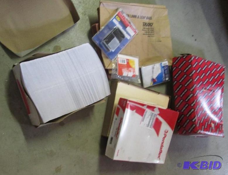 mixed lot of office supplies file folders, en...