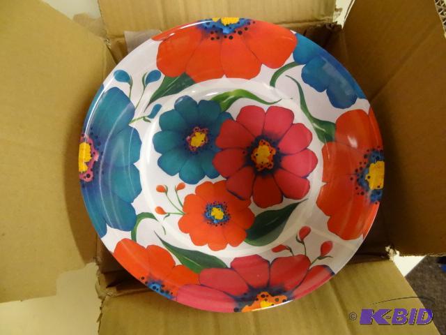 lot 113 image: NEW Qty 12 Kane Home 10in Summer Floral Servi...